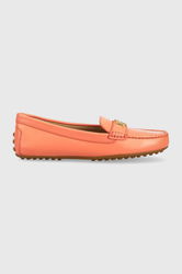 Lauren Ralph Lauren Mocasini De Piele BARNSBURY Femei, Culoarea Portocaliu, Cu Toc Plat, 802852847004 Dama