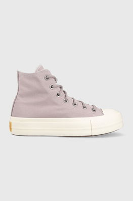 Converse Tenisi Chuck Taylor All Star Lift HI Femei, Culoarea Violet, A05014C Dama, Textil
