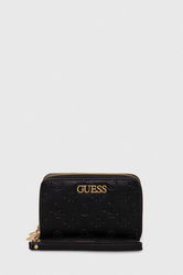 Guess Portofel Femei, Culoarea Negru Dama, Sintetic
