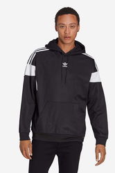 Adidas Originals Bluza Barbati, Culoarea Negru, Cu Glugă, Modelator Bărbaţi, Model Imprimeu
