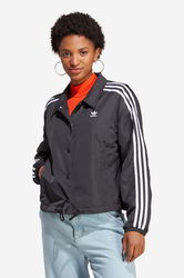 Adidas Originals Geaca Femei, Culoarea Negru, De Tranzitie Dama