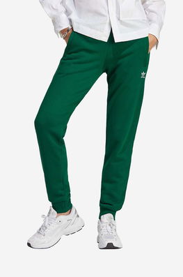 Adidas Originals Pantaloni De Trening Din Bumbac Culoarea Verde, Neted Dama