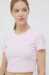 Adidas Originals Tricou Femei, Culoarea Roz Dama, Cu Elastan