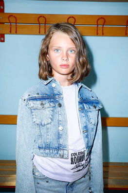 Sisley Geaca De Blugi Pentru Copii Albastru, Jeans