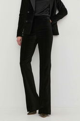 MICHAEL Michael Kors Pantaloni Femei, Culoarea Negru, Drept, High Waist Dama, Tricotaj