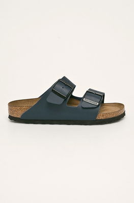 Papuci Arizona Birkenstock Dama Bleumarin, Imitatie De Piele, Toc Plat