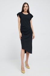 Lauren Ralph Lauren Rochie Culoarea Negru, Maxi, Drept Dama, Tricotaj, Office