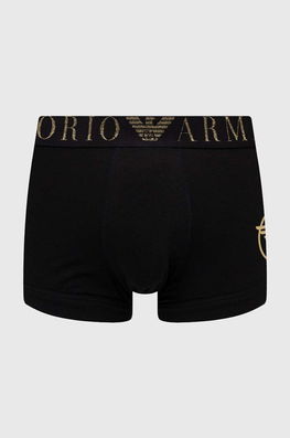 Emporio Armani Underwear Boxeri Barbati, Culoarea Negru Bărbaţi, Tricotaj, Model Print