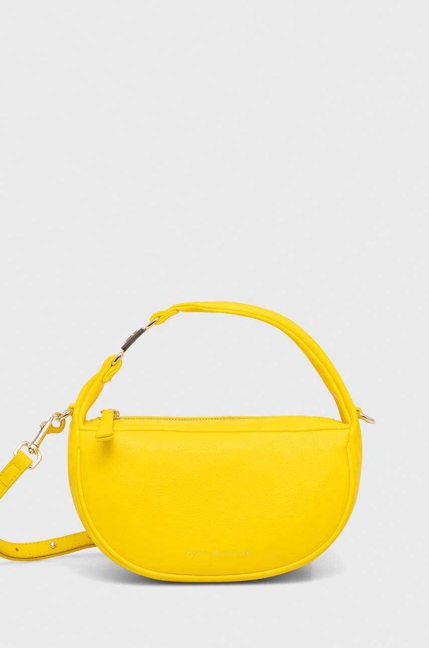 Tommy Hilfiger Poseta Culoarea Galben Dama, Imitatie De Piele