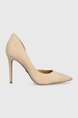 MICHAEL Michael Kors Tocuri Din Piele Intoarsa Keke Culoarea Bej Dama, Toc Subtire