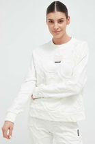 Guess Bluza Femei, Culoarea Bej, Cu Imprimeu Dama
