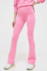 Guess Pantaloni Femei, Culoarea Roz, Neted Dama, Tricotaj