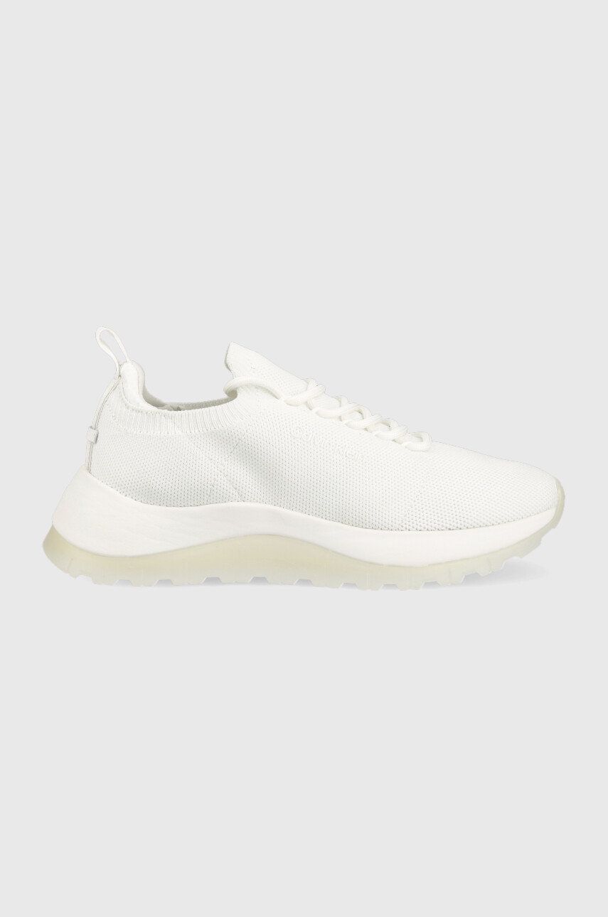 Calvin Klein Sneakers 2 Piece Sole Lace Up Culoarea Alb Dama