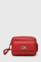 Calvin Klein Poseta Culoarea Rosu Dama, Imitatie De Piele