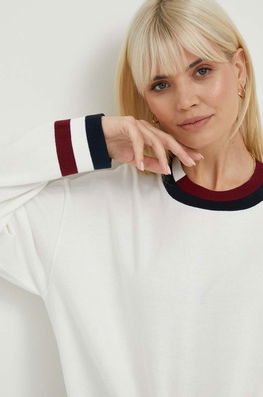 Tommy Hilfiger Pulover De Bumbac Culoarea Bej, Light Dama