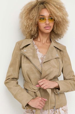 Guess Geaca Femei, Culoarea Maro, De Tranzitie Dama