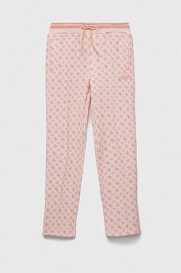 Guess Pantaloni Copii Culoarea Portocaliu, Modelator, Tricotaj