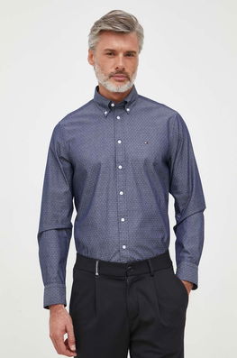 Down, Slim Tommy Hilfiger Bărbaţi Bleumarin, Bumbac, Casual