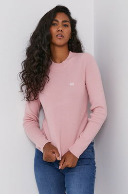 Levi's Pulover Femei, Culoarea Roz, Dama, Cu Un Amestec De Lana