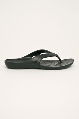 Slapi Crocs Dama Negru, Sintetic, Toc Plat