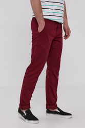 Vans Pantaloni Bărbați, Culoarea Rosu, Model Drept Bărbaţi, Panza