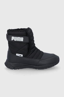 Puma Pantofi Copii 380745 Culoarea Negru, Imitatie De Piele