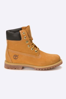 Botine Timberland Dama Bej, Piele Intoarsa, Toc Plat