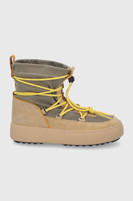 Moon Boot Pantofi Bărbați, Culoarea Galben Bărbaţi Bej, Piele Intoarsa, Casual