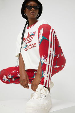 Adidas Originals Colanti X Thebe Magugu Femei, Culoarea Rosu, Modelator Dama, Tricotaj