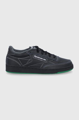 Reebok Classic Pantofi Club C 85 GX8318 Culoarea Negru, Cu Toc Plat Bărbaţi, Imitatie De Piele