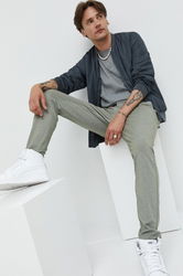 Only & Sons Pantaloni Barbati, Culoarea Verde, Drept Bărbaţi, Tricotaj