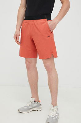 Reebok Pantaloni Scurți De Antrenament Epic Barbati, Culoarea Portocaliu Bărbaţi, Panza