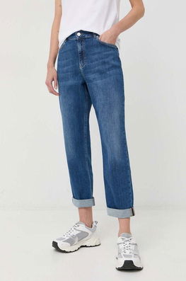 Marella Jeansi Femei High Waist Dama Bleumarin