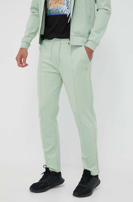Guess Pantaloni De Trening Culoarea Verde, Neted Bărbaţi, Tricotaj