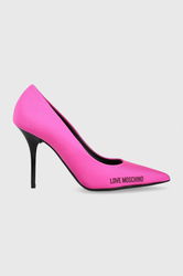 Love Moschino Pantofi Cu Toc Culoarea Roz, JA10089G1HIM0604 Dama, Textil, Toc Subtire