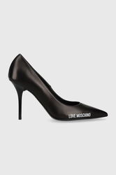 Love Moschino Stilettos De Piele Culoarea Negru, JA10089G1HIE0000 Dama, Toc Subtire