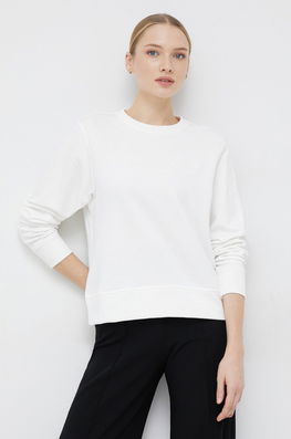 Tommy Hilfiger Hanorac De Bumbac Femei, Culoarea Alb, Cu Imprimeu Dama