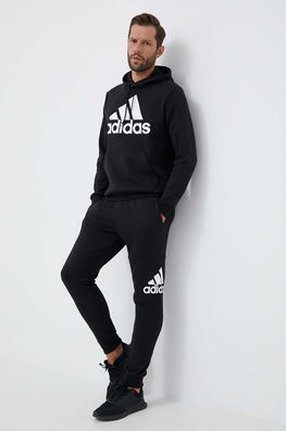 Adidas Pantaloni De Trening Culoarea Negru, Cu Imprimeu Bărbaţi, Tricotaj, Model Print