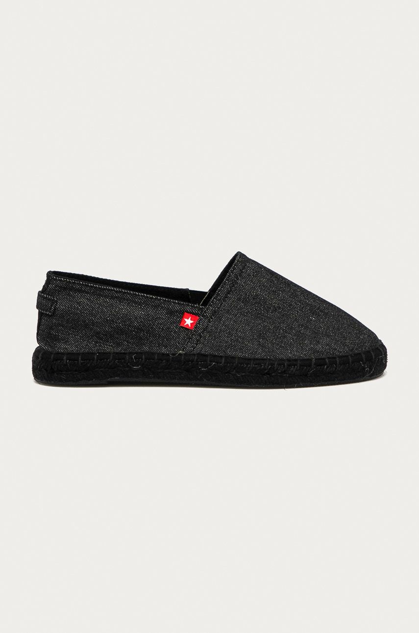 Big Star Espadrile Culoarea Negru Dama, Textil, Toc Plat