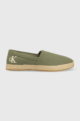 Calvin Klein Jeans Espadrile Espadrille Culoarea Verde Bărbaţi, Textil