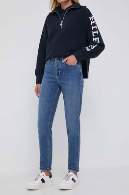 Tommy Hilfiger Jeansi Femei High Waist Dama Albastru