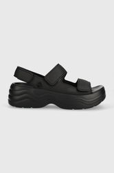 Crocs Sandale Skyline Slide Femei, Culoarea Negru, Cu Platforma, 208183 Dama, Sintetic