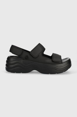 Crocs Sandale Skyline Slide Femei, Culoarea Negru, Cu Platforma, 208183 Dama, Sintetic