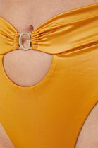 Guess Bikini Brazilieni Culoarea Galben Dama, Fund