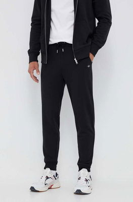 Gant Pantaloni De Trening Culoarea Negru, Melanj Bărbaţi, Tricotaj