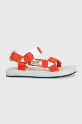 Levi's Sandale Tahoe Refresh S Femei, Culoarea Portocaliu Dama, Textil, Toc Plat