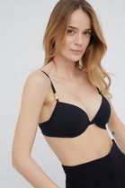 Calvin Klein Sutien De Baie Culoarea Negru, Cupa Rigidizata Dama, Munte
