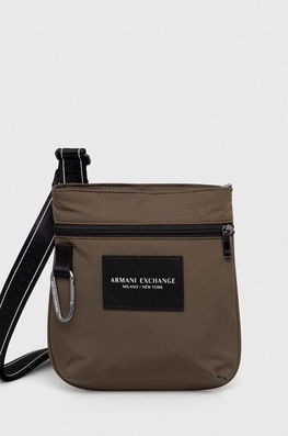 Armani Exchange Borseta Culoarea Verde Bărbaţi, Textil