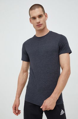4F Tricou De Antrenament Culoarea Gri, Neted Bărbaţi, Cu Elastan