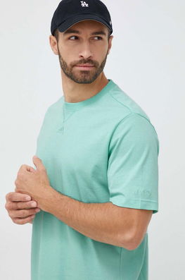 Adidas Tricou Din Bumbac Culoarea Verde, Neted Bărbaţi